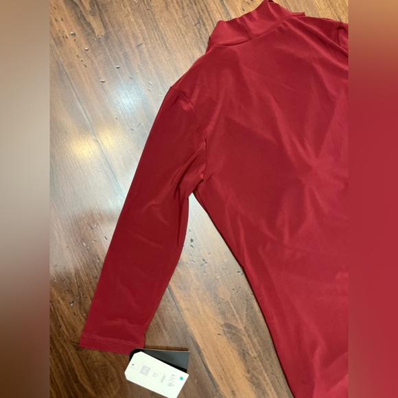 Clara Sunwoo Crossover Tulip Hem Dress Size 4-6 Merlot Wrap Bodycon USA Fall NWT - Picture 9 of 15